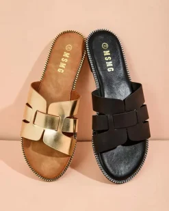 Best Damskie klapki na płaskiej podeszwie Omipp Klapki Płaskie