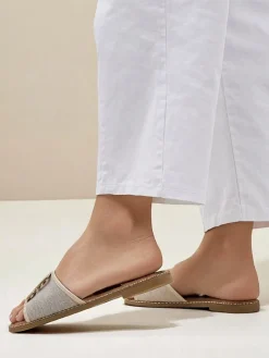 Best Damskie klapki na płaskiej podeszwie Rorole Klapki Płaskie