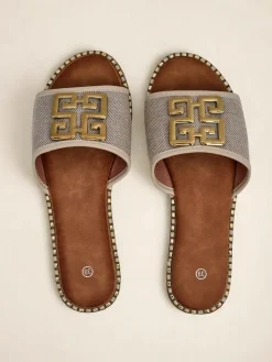 Best Damskie klapki na płaskiej podeszwie Rorole Klapki Płaskie