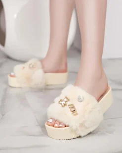 Discount Damskie klapki na platformie Helimme Klapki Na Obcasie