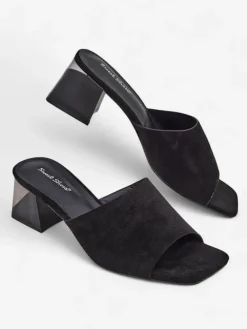 Discount Damskie klapki na ozdobnym obcasie Vollatie Klapki Na Obcasie