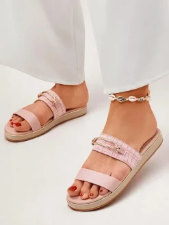 Clearance Damskie klapki na płaskiej podeszwie Mamma Klapki Płaskie