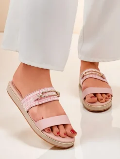 Clearance Damskie klapki na płaskiej podeszwie Mamma Klapki Płaskie