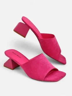 New Damskie klapki na ozdobnym obcasie Vollatie Klapki Na Obcasie