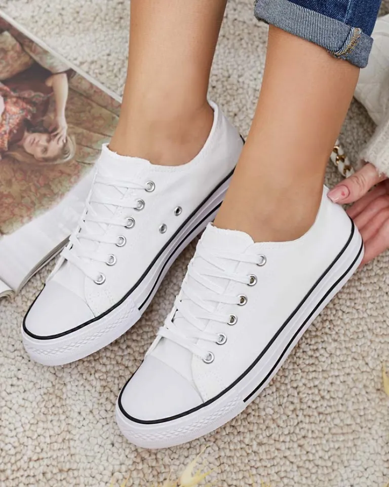 Outlet Damskie klasyczne sznurowane trampki Ogisea Trampki