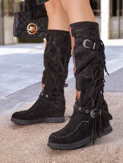 Discount Damskie kozaki na koturnie Geroses Kozaki Na Obcasie|Kozaki Z Ociepleniem