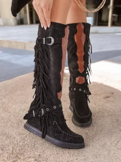 Discount Damskie kozaki na koturnie Geroses Kozaki Na Obcasie|Kozaki Z Ociepleniem