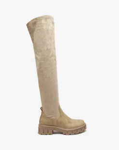 Best Damskie kozaki za kolano w kolorze Liki Kozaki Na Płaskim Obcasie|Kozaki Za Kolano