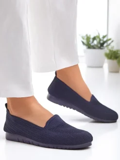 Outlet Damskie materiałowe mokasyny Caerit Mokasyny Na Płaskiej Podeszwie