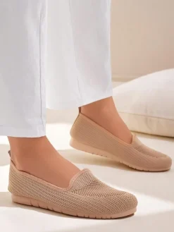 Discount Damskie materiałowe mokasyny Caerit Mokasyny Na Płaskiej Podeszwie