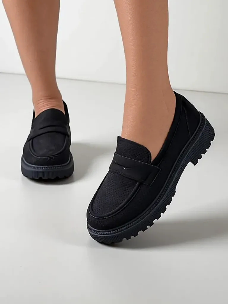 Clearance Damskie mokasyny eko zamszowe Dunes Mokasyny Na Płaskiej Podeszwie