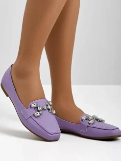 Best Damskie mokasyny z cyrkoniami Lecilla Mokasyny Na Płaskiej Podeszwie