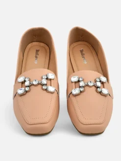 Outlet Damskie mokasyny z cyrkoniami Lecilla Mokasyny Na Płaskiej Podeszwie