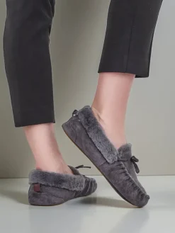 Best Damskie mokasyny z futerkiem Ahtikes Mokasyny Na Płaskiej Podeszwie