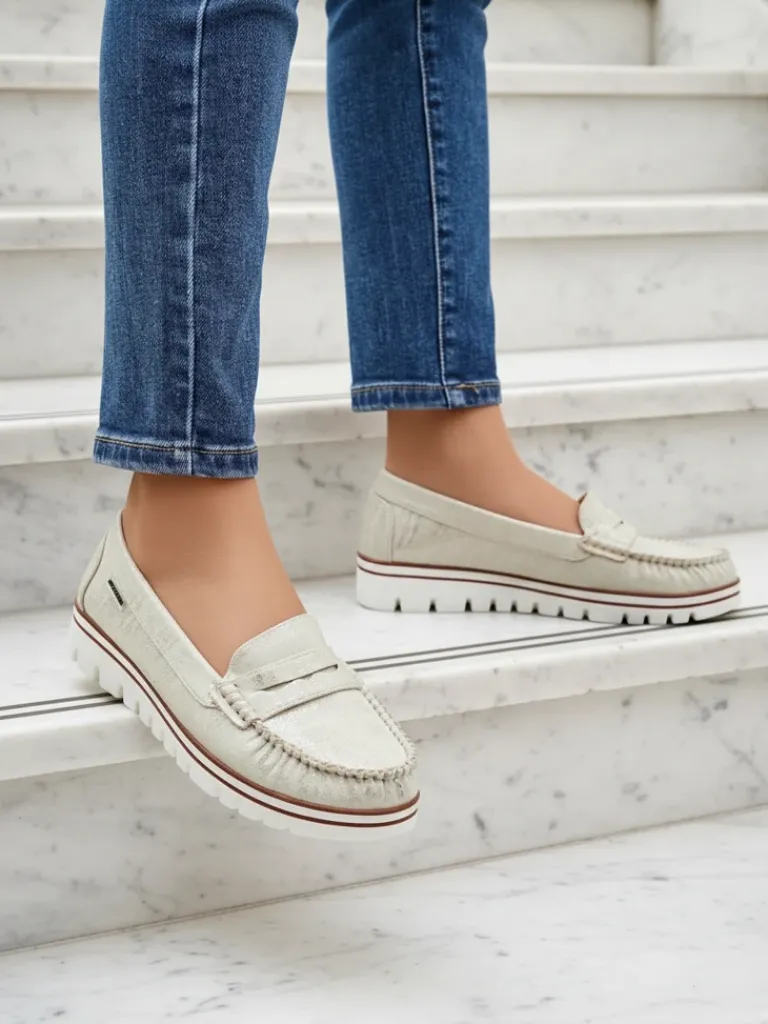 Sale Damskie mokasyny eko zamszowe Bellisse Mokasyny Na Płaskiej Podeszwie