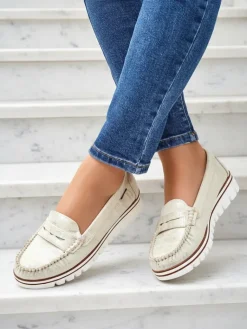 Sale Damskie mokasyny eko zamszowe Bellisse Mokasyny Na Płaskiej Podeszwie