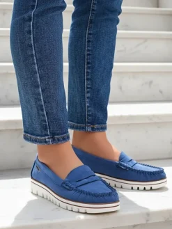 Best Damskie mokasyny eko zamszowe Bellisse Mokasyny Na Płaskiej Podeszwie