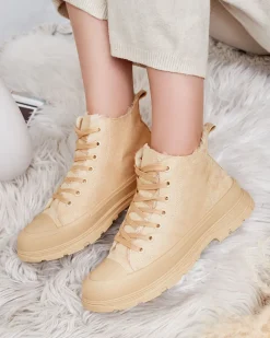 Best Damskie ocieplane buty sportowe a'la trampki Benvilo Damskie Trampki|Ocieplane