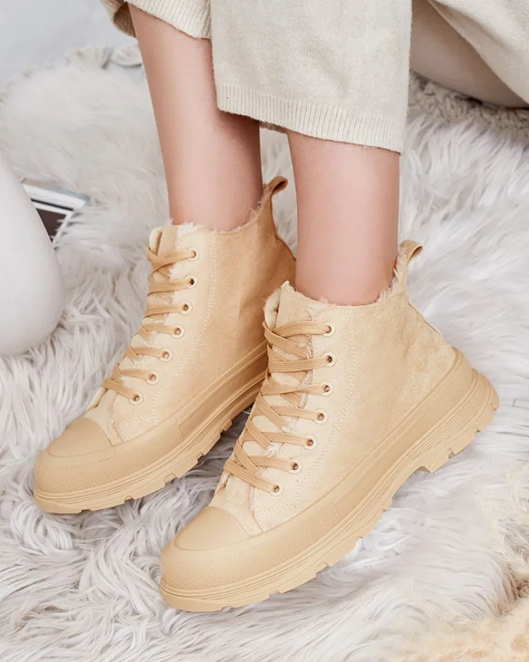 Best Damskie ocieplane buty sportowe a'la trampki Benvilo Damskie Trampki|Ocieplane