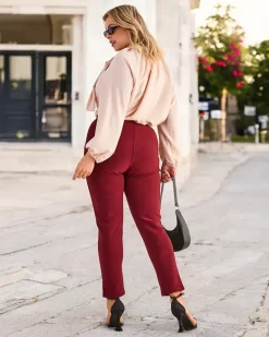 Discount Damskie ocieplane spodnie typu tregginsy PLUS SIZE Legginsy / Tregginsy|Plus Size