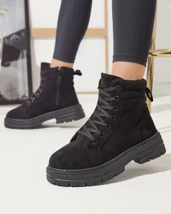 Sale Damskie ocieplane botki typu trapery w m kolozre Tivica Trapery|Botki Z Delikatnym Ociepleniem