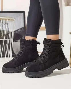 Sale Damskie ocieplane botki typu trapery w m kolozre Tivica Trapery|Botki Z Delikatnym Ociepleniem