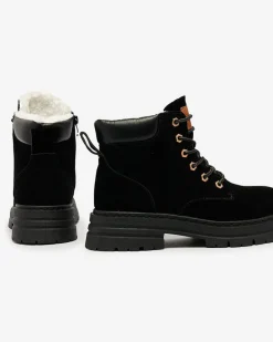 New Damskie ocieplane botki typu trapery w kolorze m Radoras Trapery|Botki Z Delikatnym Ociepleniem