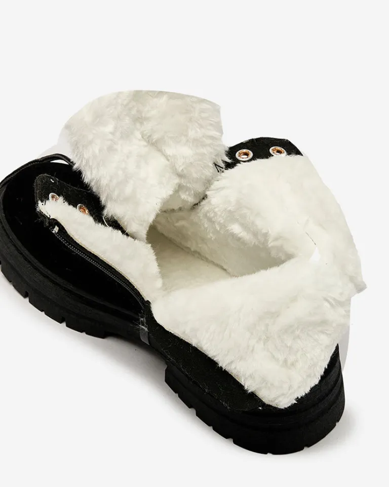 New Damskie ocieplane botki typu trapery w kolorze m Radoras Trapery|Botki Z Delikatnym Ociepleniem