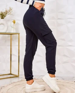 Sale Damskie ocieplane spodnie typu bojówki Spodnie Materiałowe