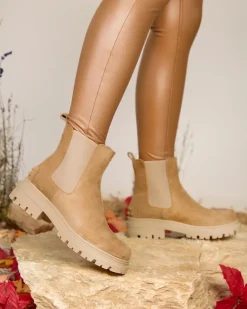 Best Damskie ocieplane botki w kolorze Comfy Walk Botki Z Delikatnym Ociepleniem|Botki Na Płaskim Obcasie