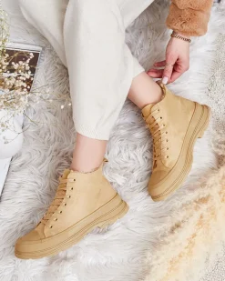 Hot Damskie ocieplane buty sportowe a'la trampki Benvilo Damskie Trampki|Ocieplane