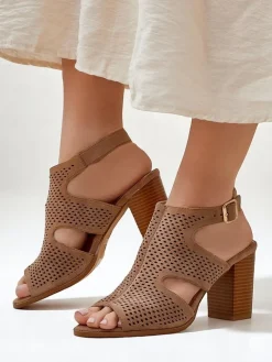 Online Damskie sandały na słupku ażurowe Abetle Buty Na Wielkie Wyjście|Sandały Na Słupku