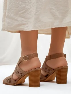 Online Damskie sandały na słupku ażurowe Abetle Buty Na Wielkie Wyjście|Sandały Na Słupku