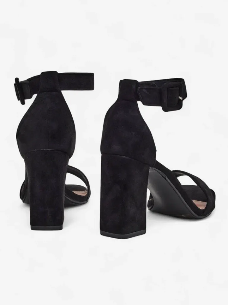 Outlet Damskie sandały eko zamszowe Ardeni Buty Na Wielkie Wyjście|Sandały Na Słupku