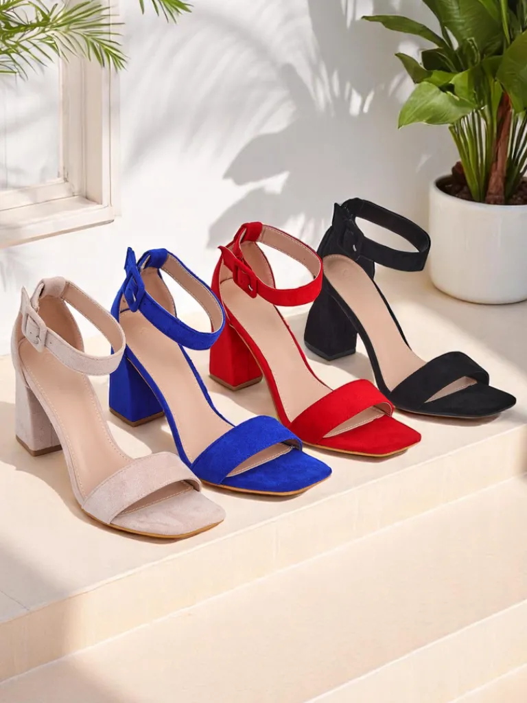 Outlet Damskie sandały eko zamszowe Ardeni Buty Na Wielkie Wyjście|Sandały Na Słupku