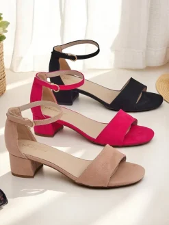 Outlet Damskie sandały na niskim obcasie SoftHeels Sandały Na Słupku