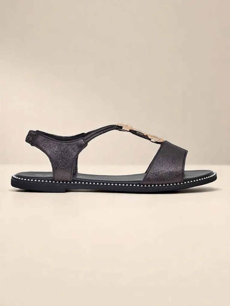 Discount Damskie sandały z ozdobnymi paseczkami Siena Glow Sandały Na Koturnie