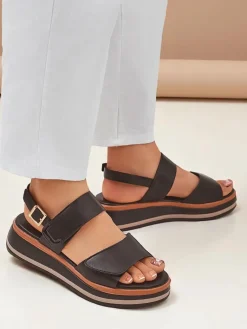 Best Damskie sandały na grubszej podeszwie Tulipp Sandały Płaskie