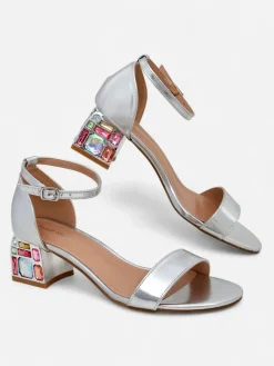 Discount Damskie sandały z ozdobnym obcasem Ballou Buty Na Wielkie Wyjście|Sandały Na Słupku