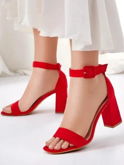 Clearance Damskie sandały eko zamszowe Ardeni Buty Na Wielkie Wyjście|Sandały Na Słupku