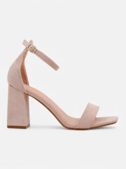 Outlet Damskie sandały eko zamszowe Qwadrat Buty Na Wielkie Wyjście|Sandały Na Słupku