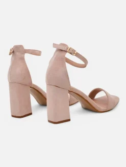 Outlet Damskie sandały eko zamszowe Qwadrat Buty Na Wielkie Wyjście|Sandały Na Słupku