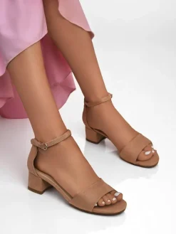 New Damskie sandały na niskim obcasie SoftHeels Sandały Na Słupku
