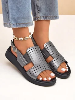 Outlet Damskie sandały na grubszej podeszwie BreezyStep Sandały Płaskie