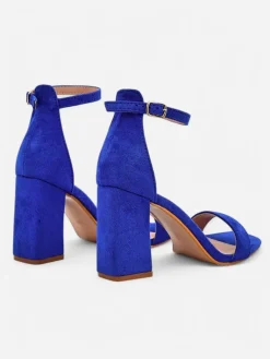 Damskie sandały eko zamszowe Qwadrat Buty Na Wielkie Wyjście|Sandały Na Słupku