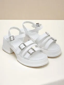 Best Damskie sandały na niskim słupku Otteze Sandały Płaskie