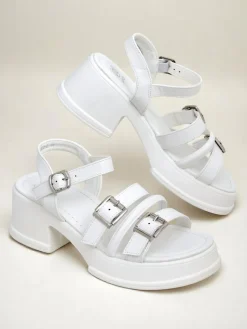 Best Damskie sandały na niskim słupku Otteze Sandały Płaskie