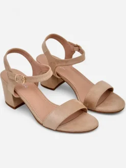 Hot Damskie sandały eko zamszowe Quarter Buty Na Wielkie Wyjście|Sandały Na Słupku