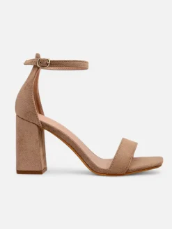 Outlet Damskie sandały eko zamszowe Qwadrat Buty Na Wielkie Wyjście|Sandały Na Słupku