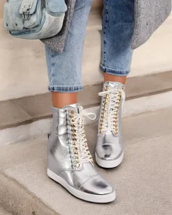 Online Damskie sportowe botki na koturnie Stinsa Botki Bez Ocieplenia|Botki Na Koturnie